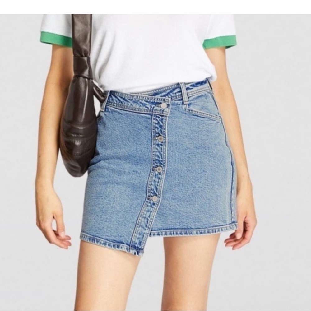 LE JEAN By Charlie Gay Alexis Mini Denim Skirt Size 26